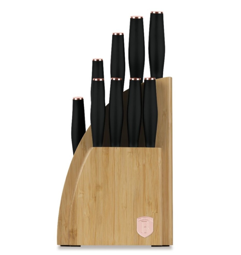 BERLINGERHAUS Sada nožů se stojanem BAMBOO 10 ks Black Rose Collection BH-2760 - main (2)