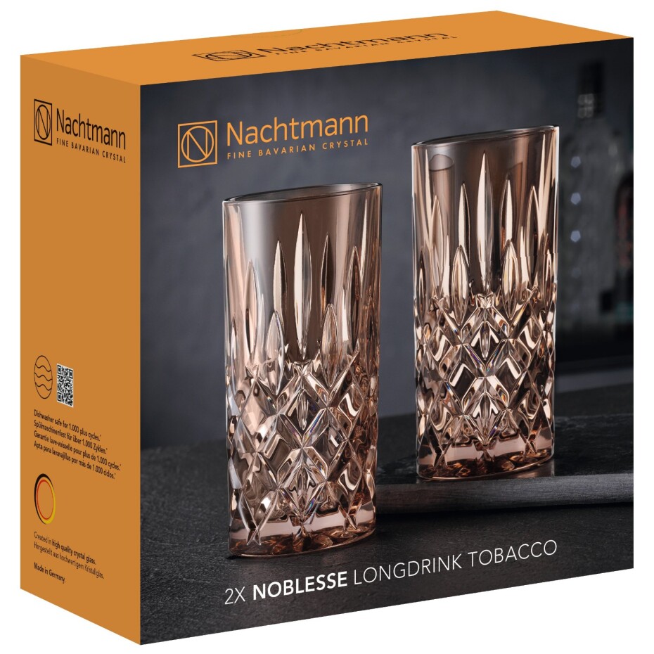 Sklenice na long drink NOBLESSE COLORS 395 ml, sada 2 ks, tabáková, Nachtmann - main (3)