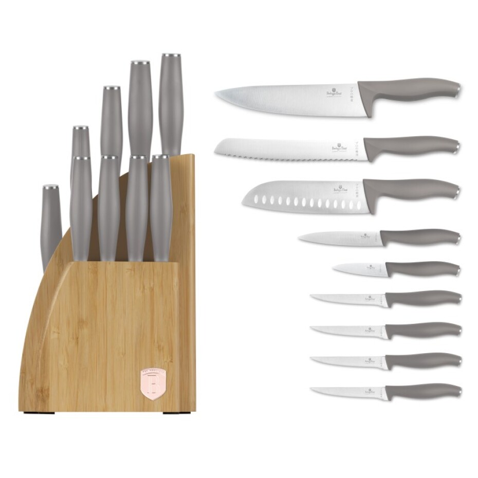 BERLINGERHAUS Sada nožů se stojanem BAMBOO 10 ks Taupe Collection BH-3122 - main (4)