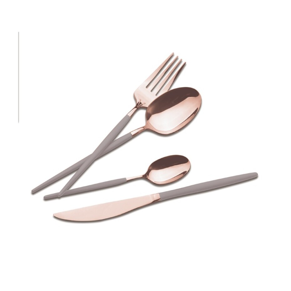 BERLINGERHAUS Sada příborů nerez 24 ks leštěná Taupe - Rose Gold BH-3071 - main (1)
