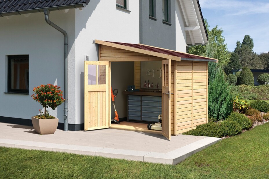 Dřevěný domek KARIBU BOMLITZ 2 (68357) natur LG3096 - main (3)