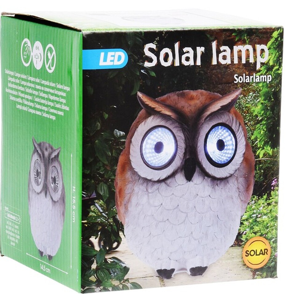 PROGARDEN Solární světlo na zahradu SOVA žlutá/bílá KO-795201530zlut - main (1)
