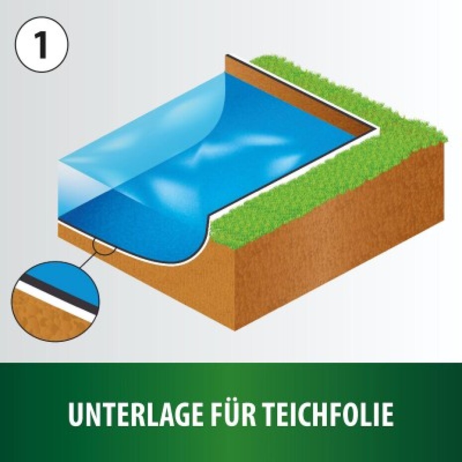 Heissner jezírková geotextilie pod fólii 100 x 2 m, 200 g/m2 TF922-00 - main (1)