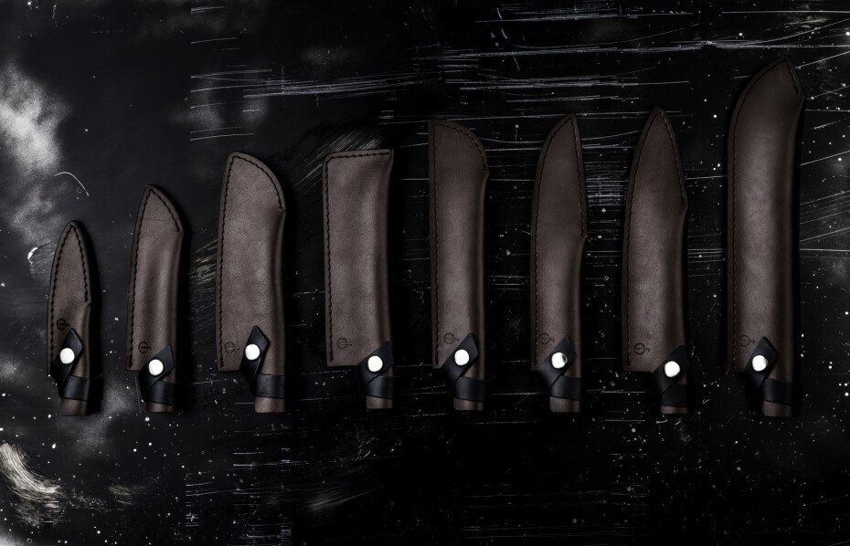 Ochranné pouzdro na nůž LEATHER 18 cm, na Santoku nůž , kůže, Forged - main (6)