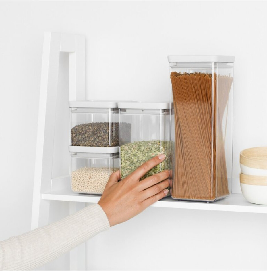 Box na potraviny TASTY PLUS, sada 4 ks, světle šedá, plast, Brabantia - main (2)