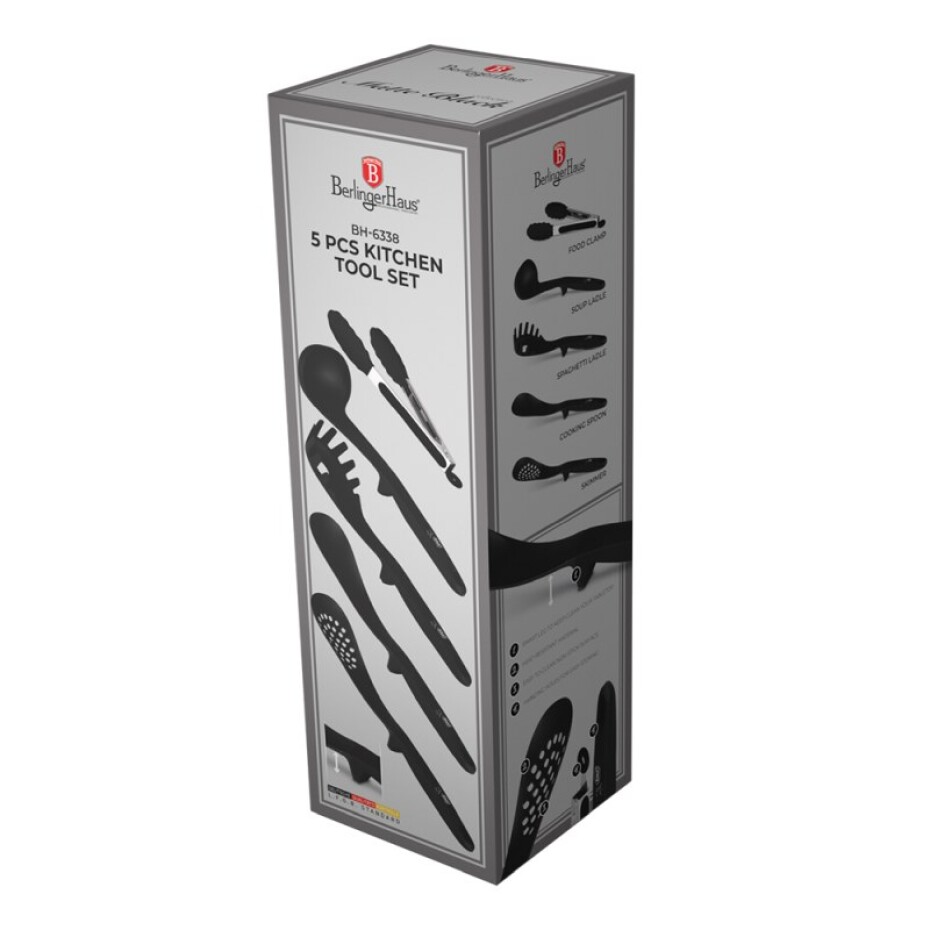 BERLINGERHAUS Kuchyňské náčiní sada 5 ks Matte Black Collection BH-6338 - main (1)