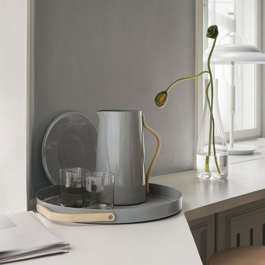 Servírovací podnos EMMA 41 cm, šedá, nerezová ocel, Stelton - main (1)