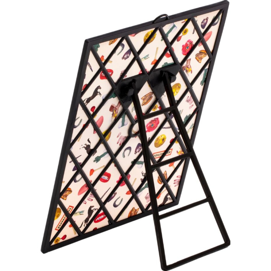 Kosmetické zrcadlo TOILETPAPER TWO OF SPADES 17,5 x 23 cm, stolní, Seletti - main (1)