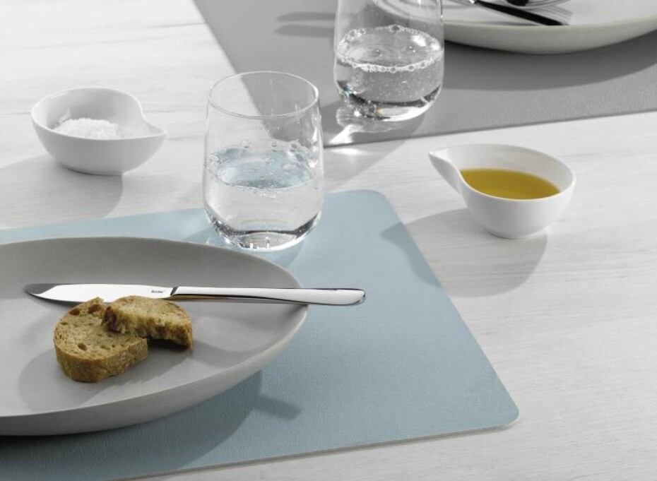KELA Prostírání KIMARA 45x30 cm imitace kůže světle modrá KL-12311 - main (1)