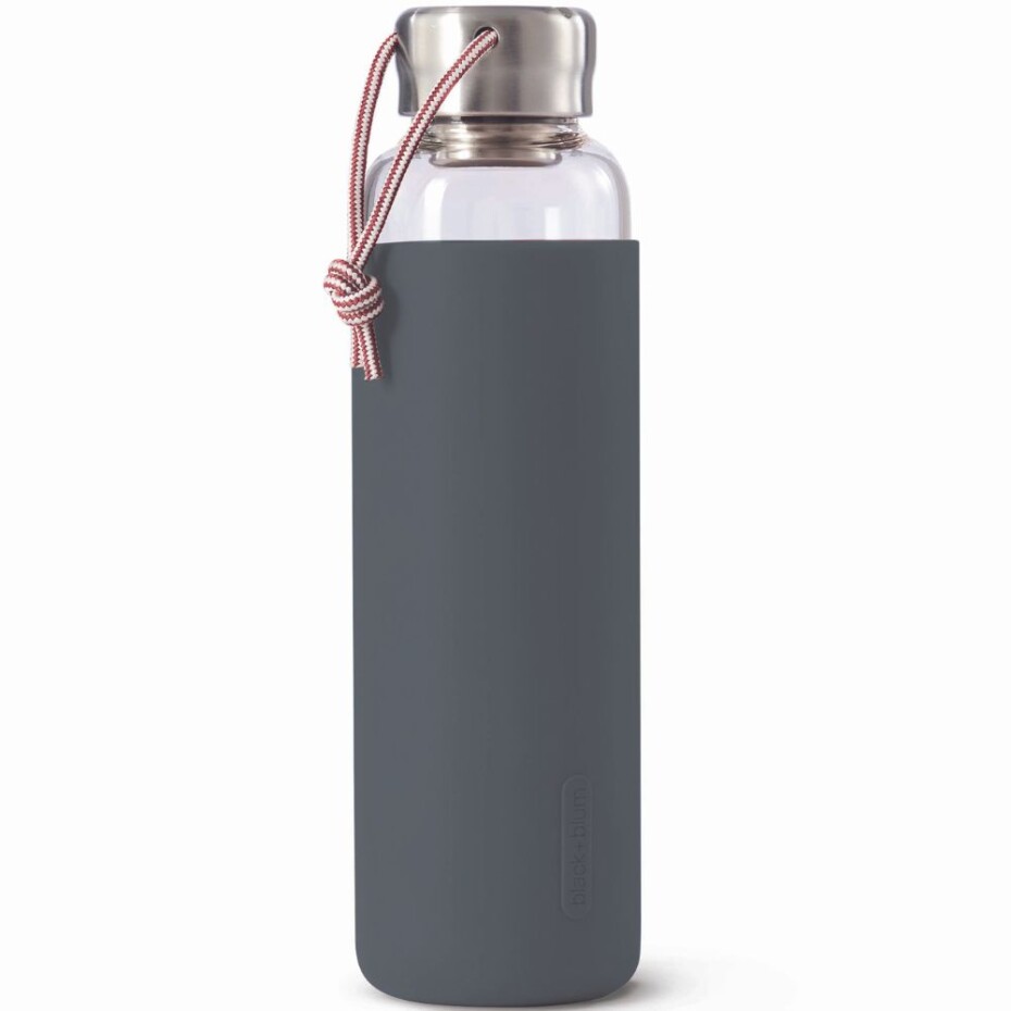 Láhev na vodu 600 ml, šedá, sklo, Black+Blum - main (0)