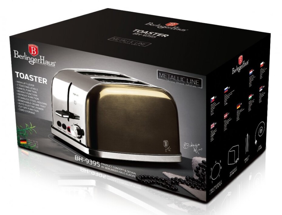 BERLINGERHAUS Topinkovač nerez Shiny Black Collection BH-9395 - main (4)