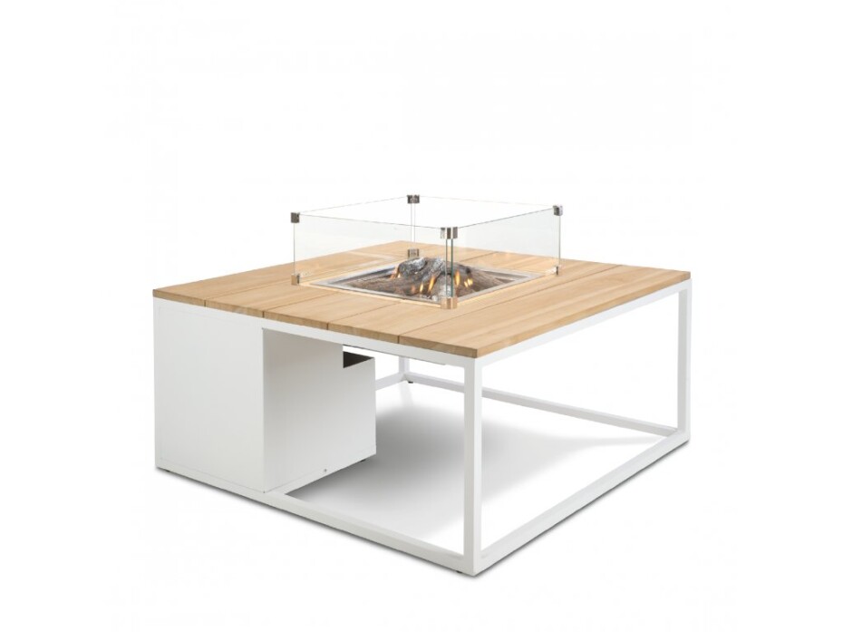 Krbový plynový stůl Cosiloft 100 bílý rám / deska teak COSI - main (0)