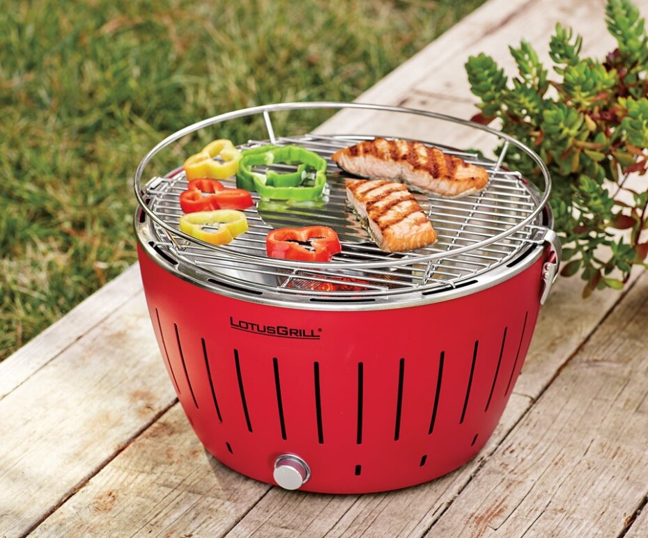 Stolní gril na uhlí, bezkouřový, oranžová, LotusGrill - main (4)