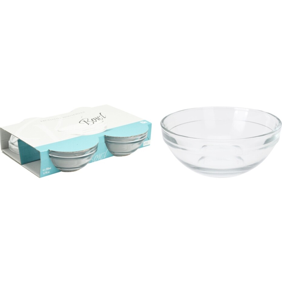 EXCELLENT Servírovací misky skleněné sada 4 ks 200ml KO-YE6000790 - main (0)