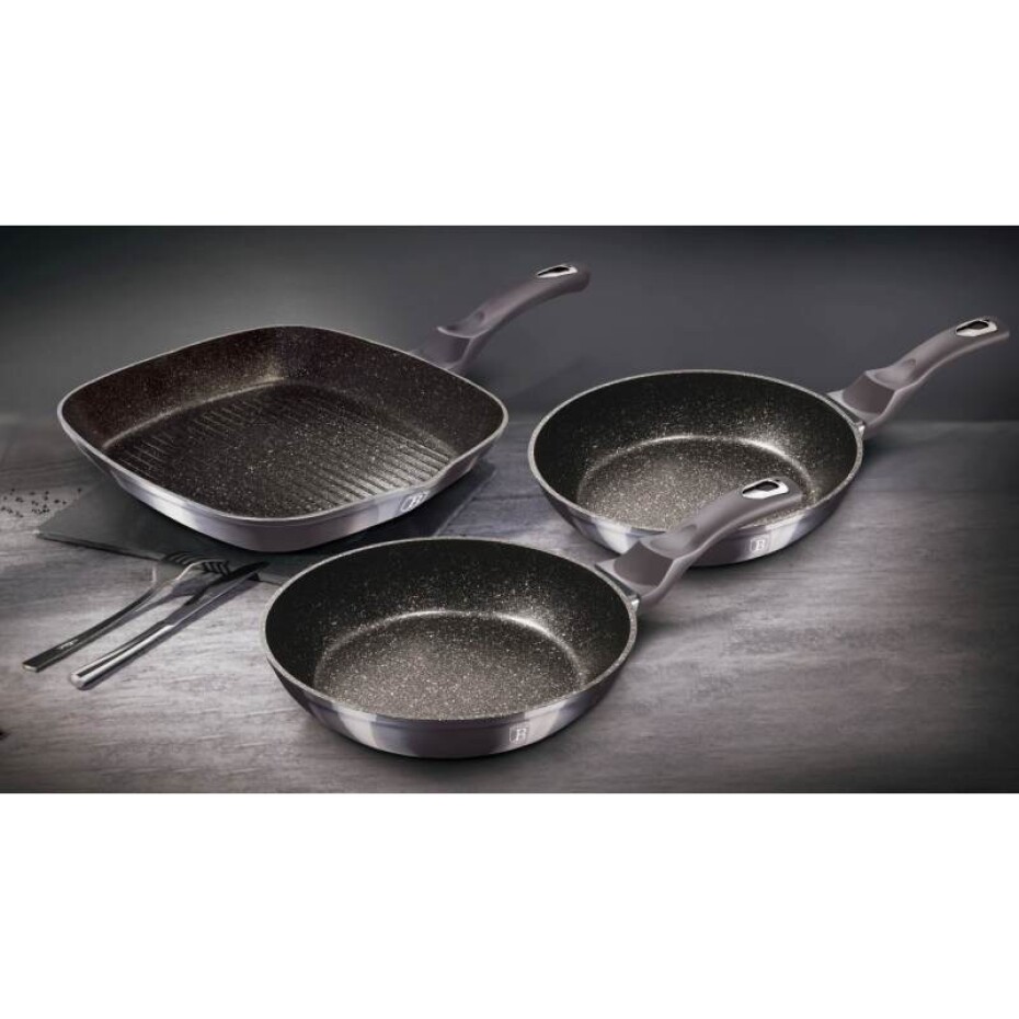 BERLINGERHAUS Sada pánví s mramorovým povrchem 3 ks Carbon PRO Line BH-6904 - main (7)