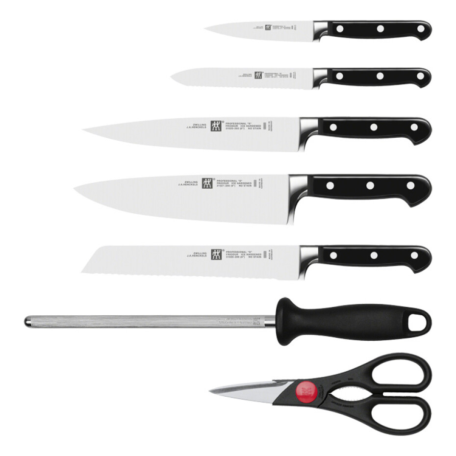 Sada nožů PROFESSIONAL "S", sada 8 ks, s blokem, ocílkou a nůžkami , ZWILLING - main (1)