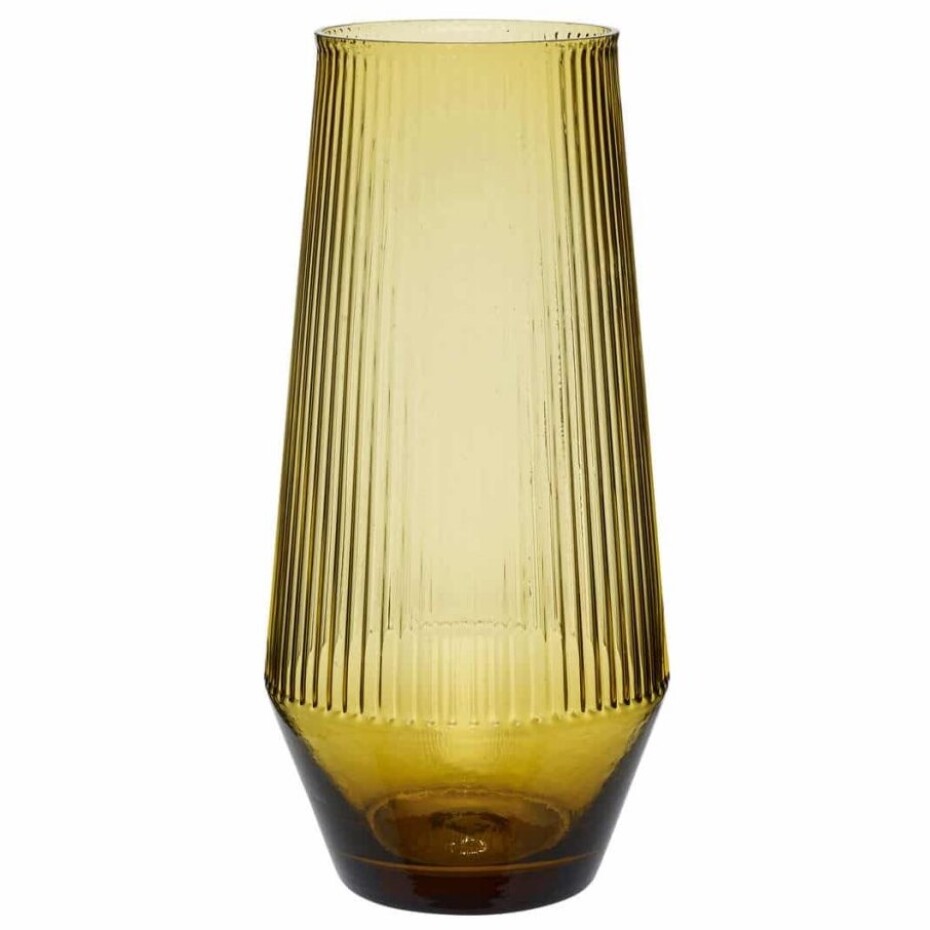 Váza RIPPLE 2,1 l, žlutá, Hübsch - main (0)