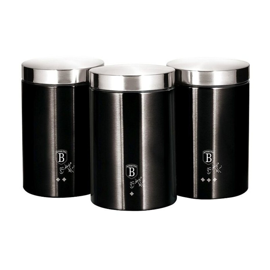 BERLINGERHAUS Dóza na potraviny sada 3 ks Royal Black Collection BH-6296 - main (0)