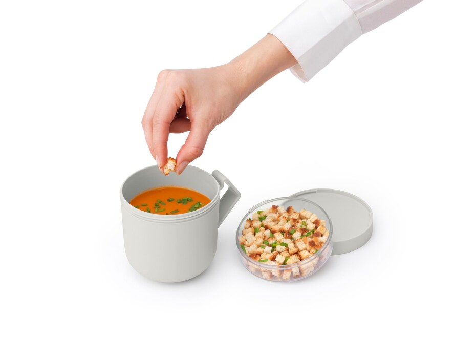 Box na polévku MAKE & TAKE 600 ml, světle šedá, Brabantia - main (2)