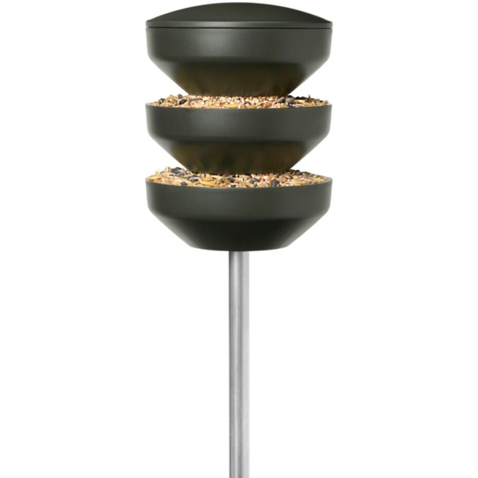 Krmítko pro ptáky RECYCLED 107 cm, stojací, tmavě zelená, Rosendahl - main (4)