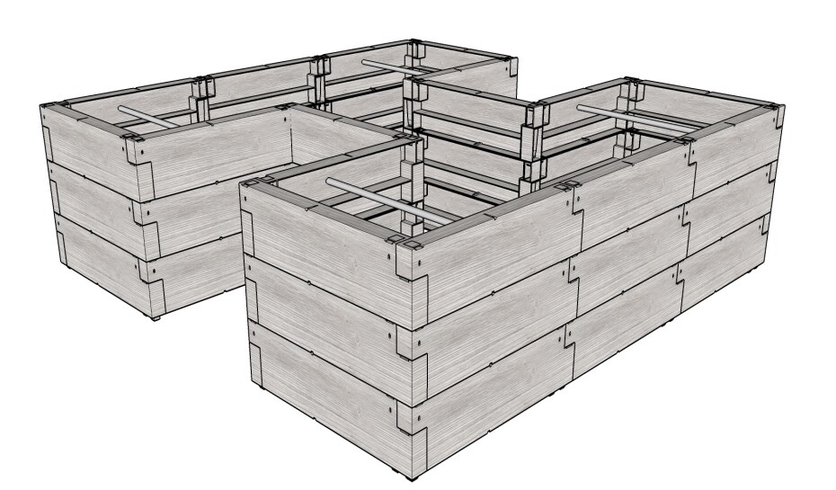 Vyvýšený záhon JUWEL TIMBER ERGOLINE H LG3133 - main (0)