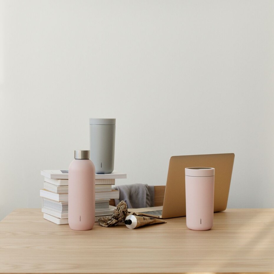 Termohrnek TO GO CLICK 400 ml, matná růžová, Stelton - main (1)