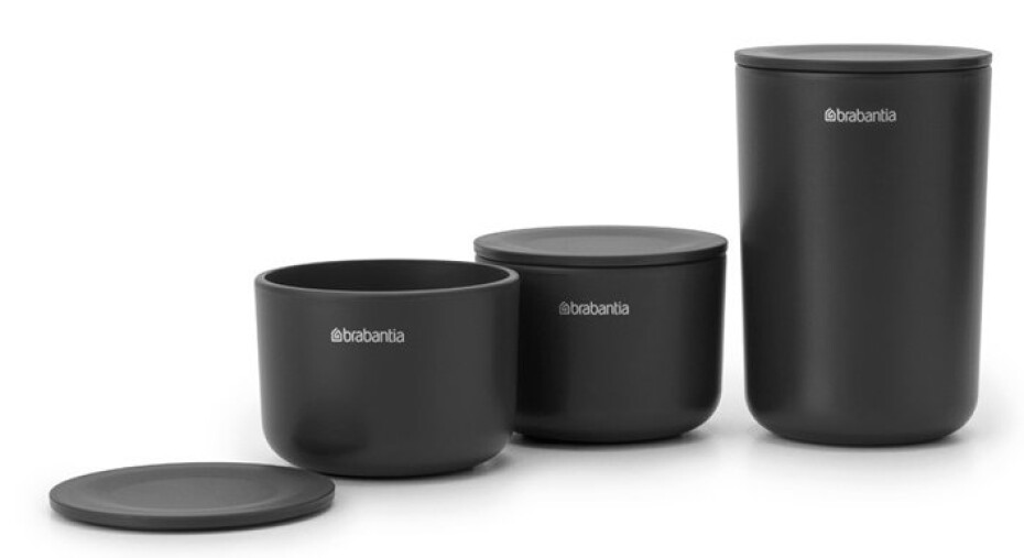 Úložná dóza s víkem RENEW, sada 3 ks, šedá, Brabantia - main (2)
