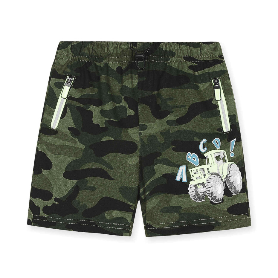 Chlapecké kraťasy - KUGO MT0527, khaki/ signální bagr Barva: Khaki, Velikost: 98 - main (0)