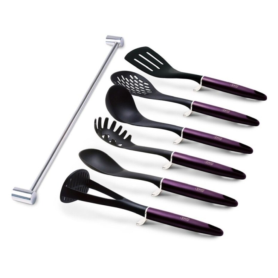 BERLINGERHAUS Kuchyňské náčiní s nástěnným držákem 7 ks Purple Eclipse Collection BH-6331 - main (3)