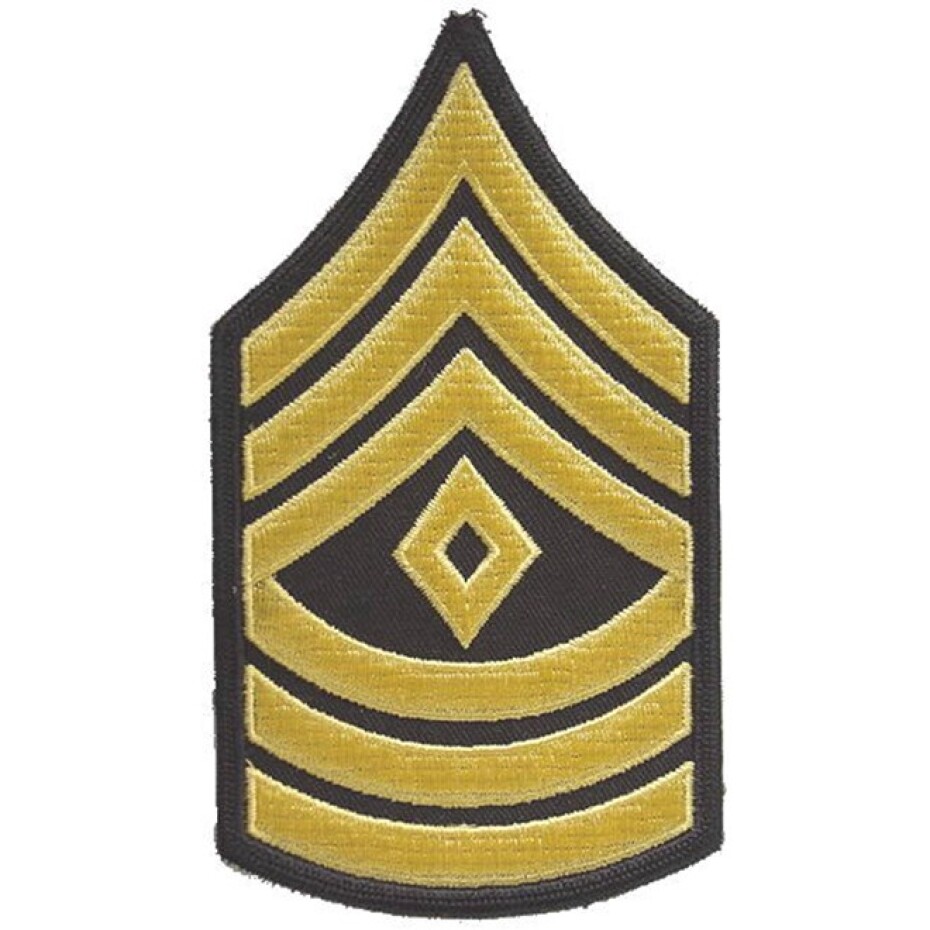 Nášivka: Hodnost US ARMY rukávová First Sergeant černá | žlutá - main (0)
