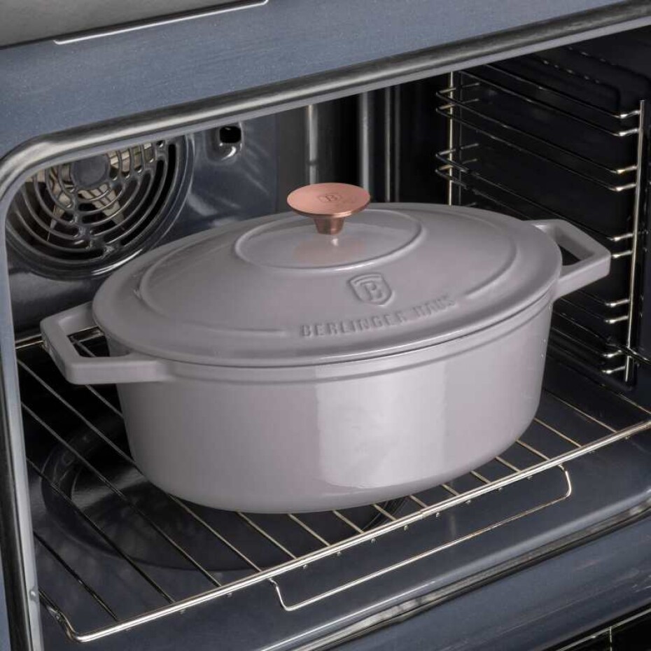 BERLINGERHAUS Pekáč litinový s poklicí 30 cm Taupe Collection BH-6541 - main (5)