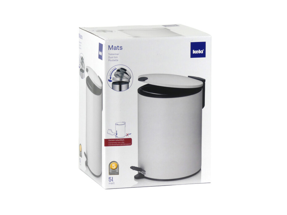 KELA Kosmetický koš 5 l MATS bílá KL-23701 - main (7)