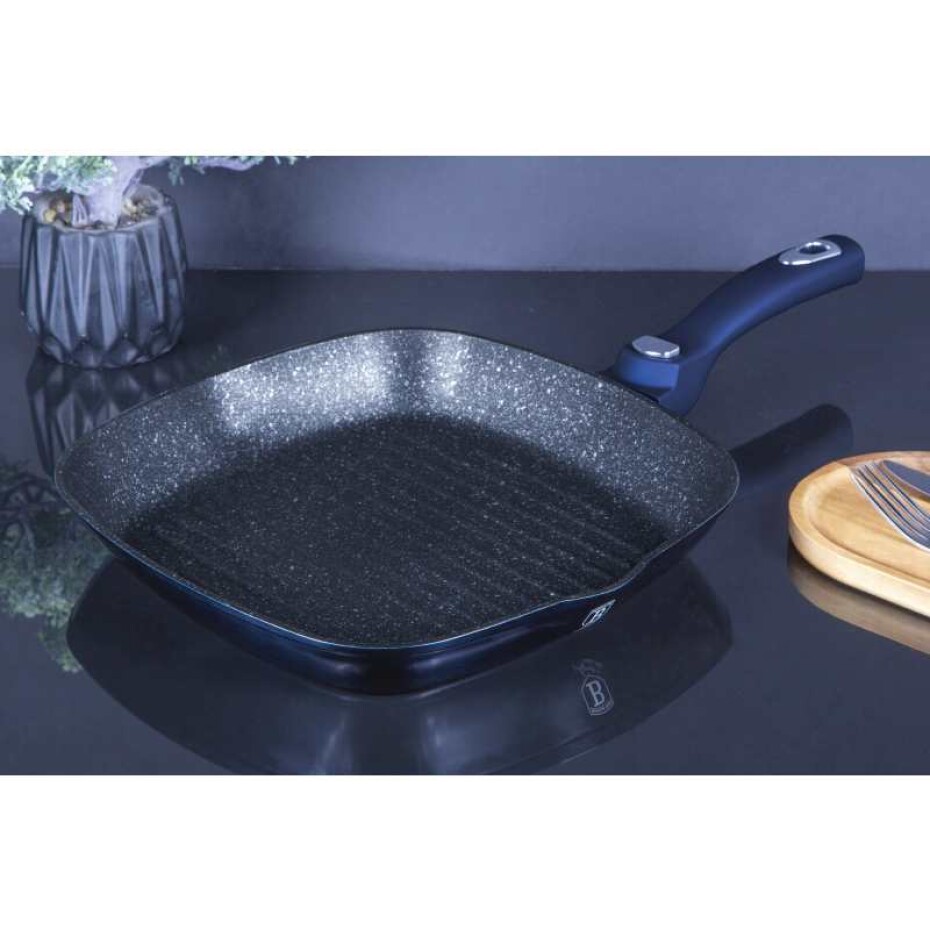 BERLINGERHAUS Pánev grilovací s odnímatelnou rukojetí 28 cm Aquamarine Metallic Line BH-7151 - main (3)