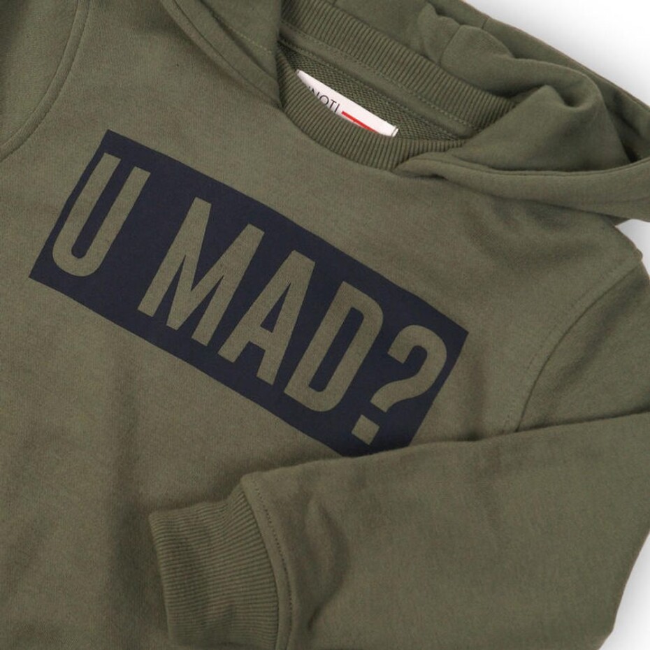 Mikina chlapecká s kapucí, Minoti, KB FLEECE HOODY 9, khaki - 152/158 | 12/13let - main (2)