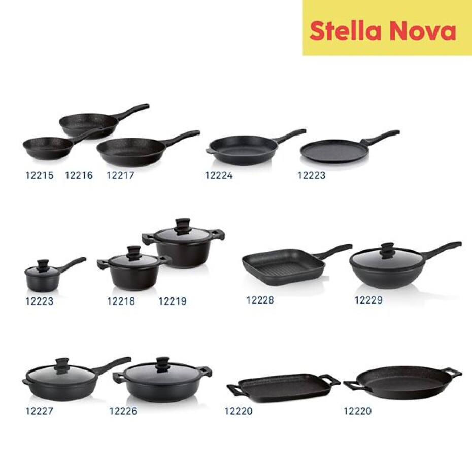 KELA Grilovací pánev Stella Nova litý hliník černá 28,0x28,0x6,0cm KL-12228 - main (6)