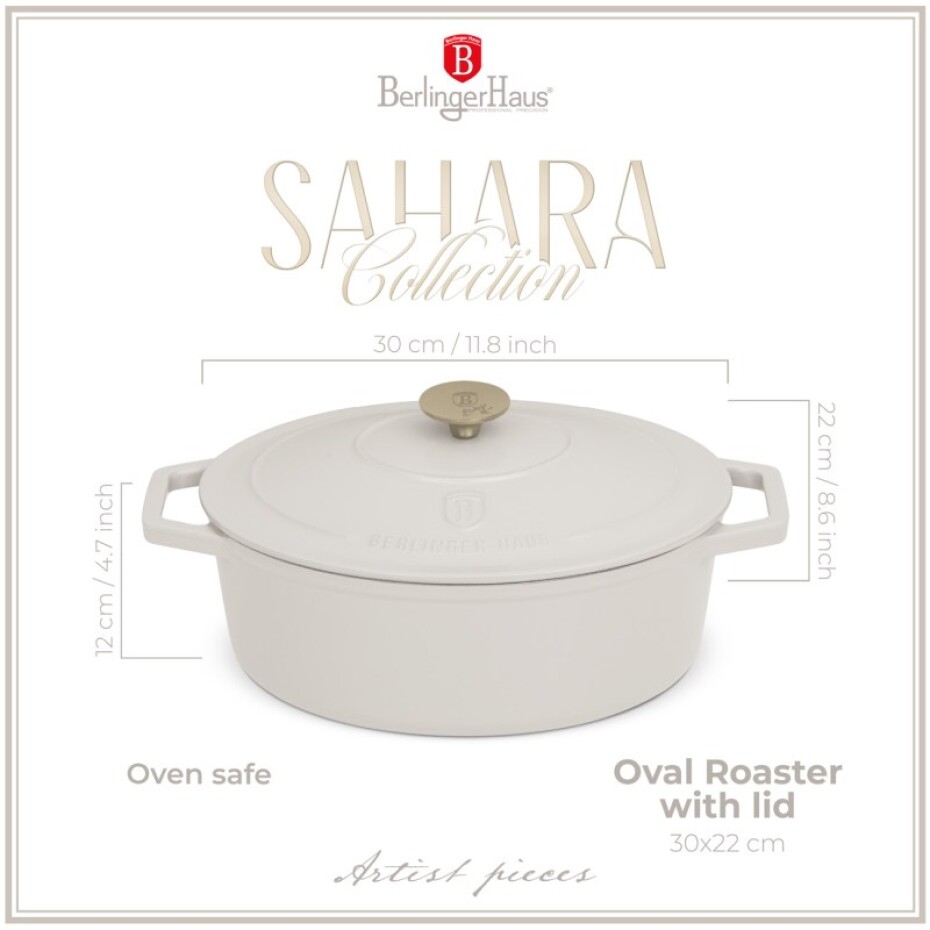 BERLINGERHAUS Pekáč litinový s poklicí 30 cm Sahara Collection BH-6540 - main (7)