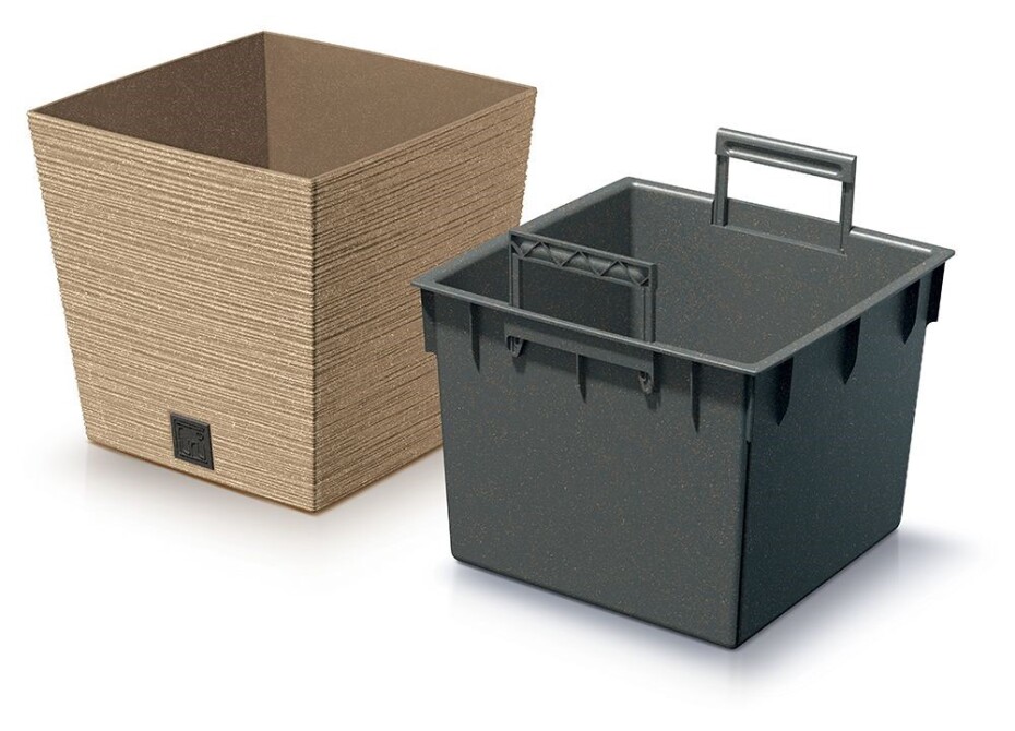 Prosperplast Květináč Prosperplast FURU SQUARE LOW ECO WOOD 30 cm naturo  611139 - main (2)