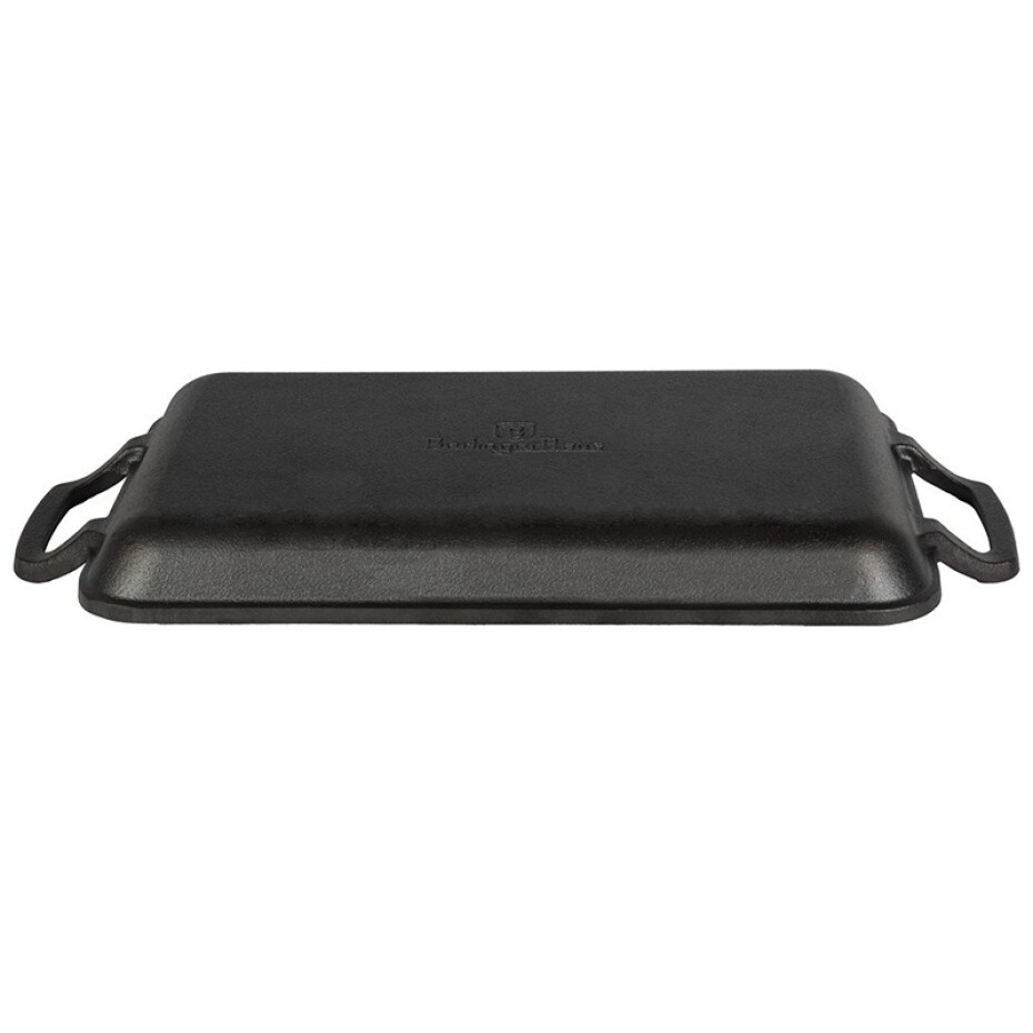 BERLINGERHAUS Grilovací deska litinová obdélníková 33*22*4,5 cm černá BH-6532 - main (2)