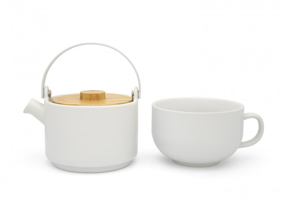 Čajová konvice UMEA TEA FOR ONE 500 ml, bílá, Bredemeijer - main (1)