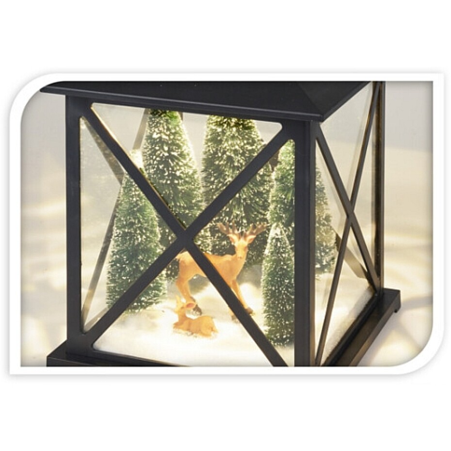 PROGARDEN Lucerna s LED osvětlením a pohybující se vánoční dekorací 38 cm SOB KO-AX5306570sob - main (1)