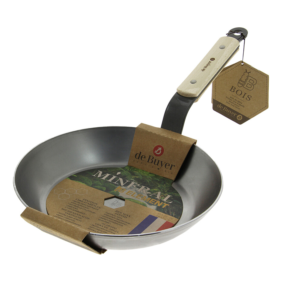 Pánev na smažení MINERAL B 26 cm, dřevěná rukojeť, de Buyer - main (1)