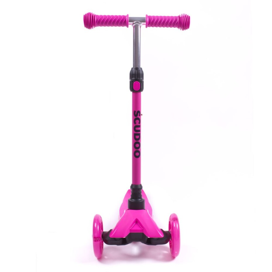 Trojkolka Scudoo Kido Pro se svítícími kolečky - růžová - main (3)