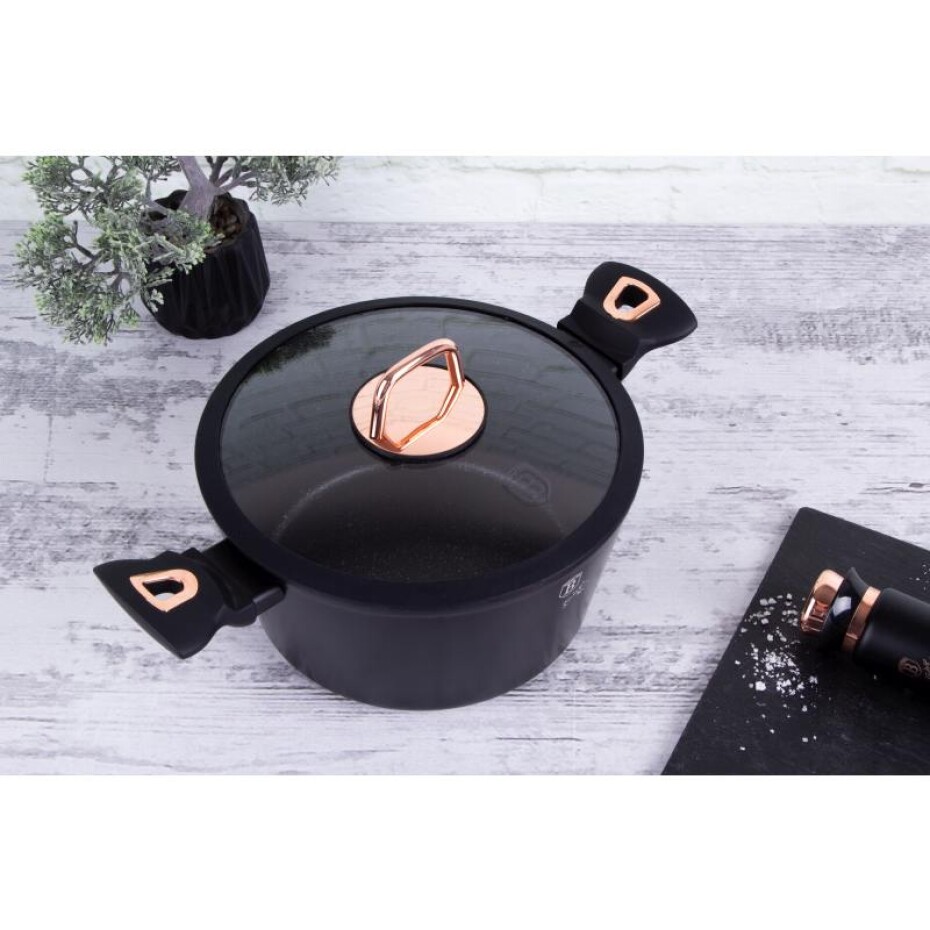 BERLINGERHAUS Kastrol s poklicí s mramorovým povrchem 24 cm Black Rose Collection BH-8165 - main (16)
