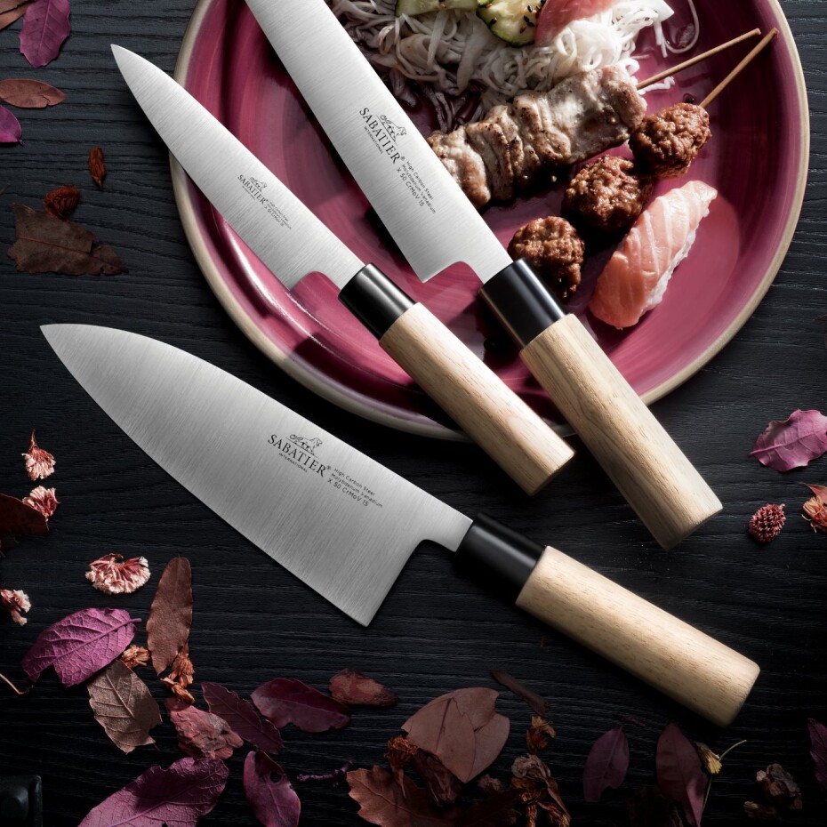 Japonský nůž DEBA 18,5 cm, hnědá, Lion Sabatier - main (1)