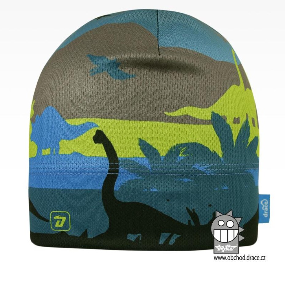 Multifunkční nákrčník Dráče - vzor 67, dinosaurus Barva: Modrá, Velikost: XL - main (1)
