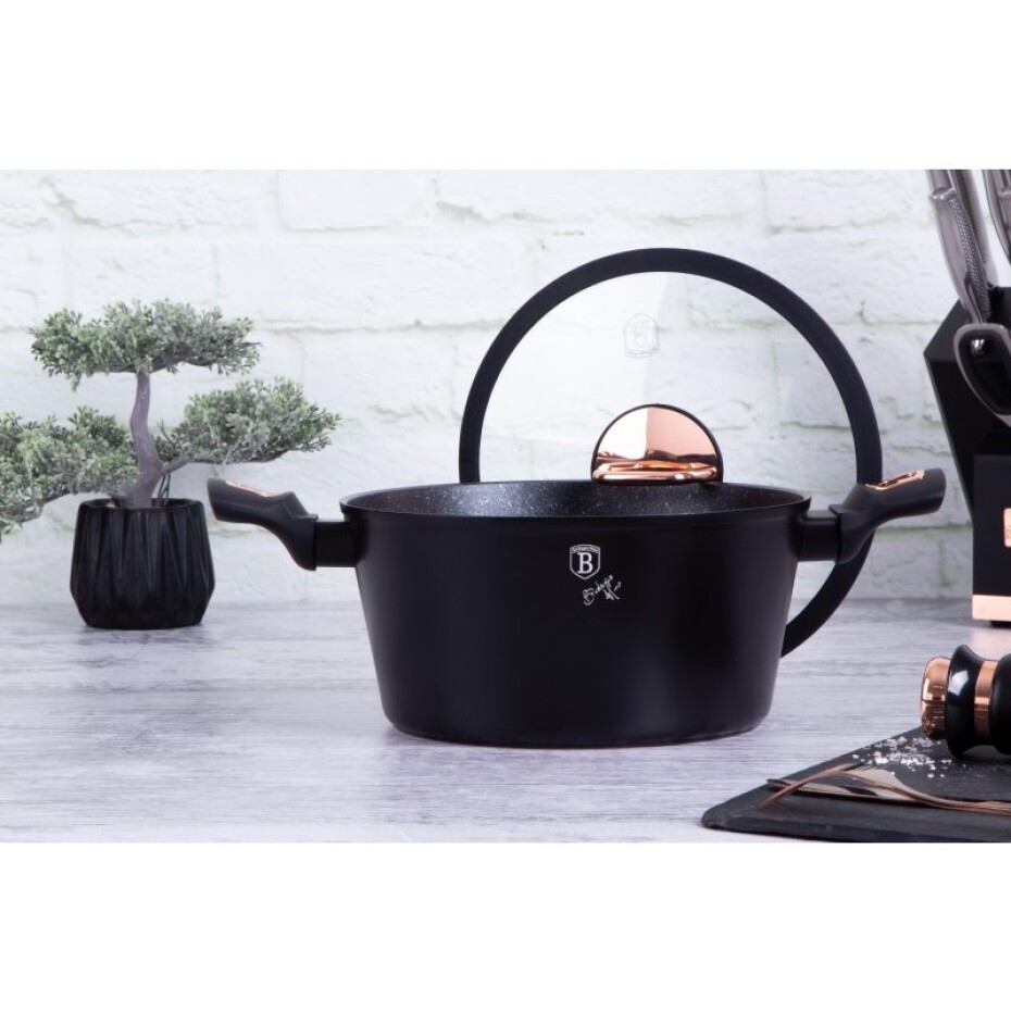 BERLINGERHAUS Kastrol s poklicí s mramorovým povrchem 24 cm Black Rose Collection BH-8165 - main (15)