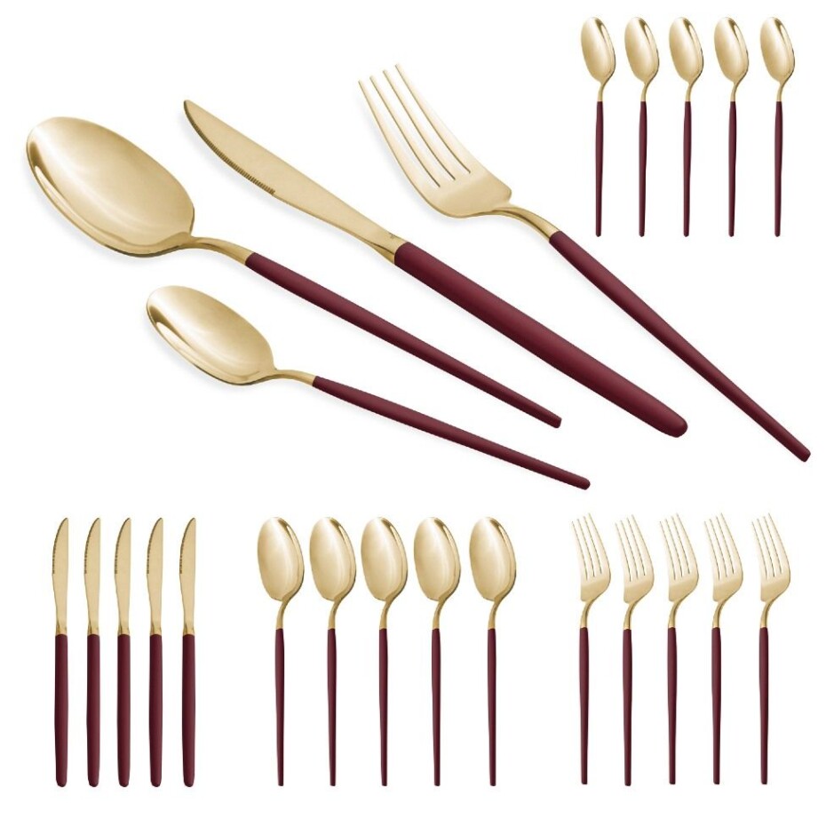 BERLINGERHAUS Sada příborů nerez 24 ks leštěná Burgundy - Champagne BH-3072 - main (8)
