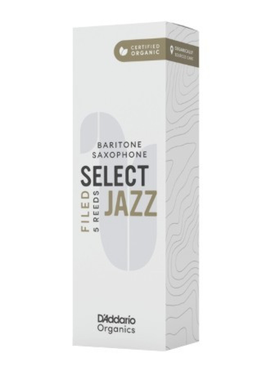 D'Addario ORSF05BSX2S Organic Select Jazz Filed Baritone Saxophone Reeds 2 Soft - 5 Pack - main (0)