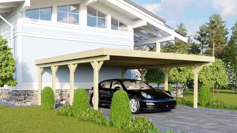 Carport KARIBU CLASSIC 2A 61960 LG3310 - main (0)
