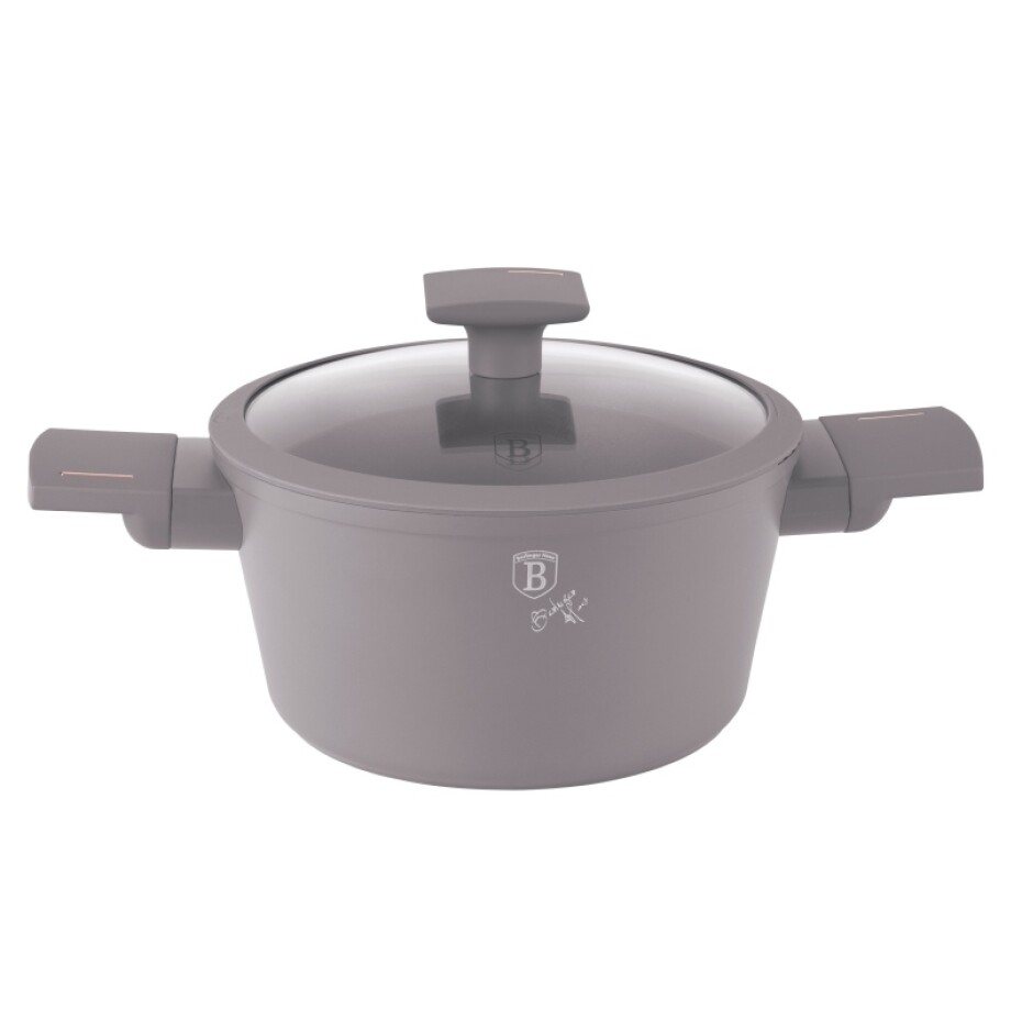 BERLINGERHAUS Kastrol s titanovým povrchem a poklicí 20 cm Taupe Collection BH-8100 - main (1)